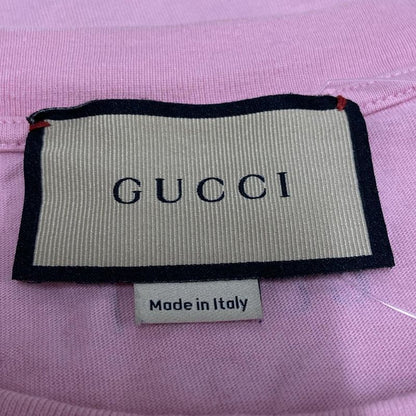 Gucci Short Sleeve T-shirt Size M - 616036 Pink And Red