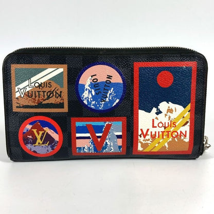 Louis Vuitton Long Wallet Zippy Organizer NM N60153 Damier Graphite Canvas Black