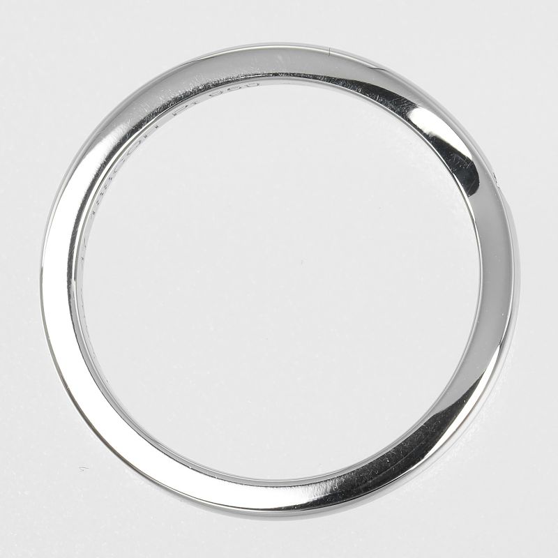 Cartier Ballerina Curve Pt950platinum × Diamond #7 Ladies 3g Ring