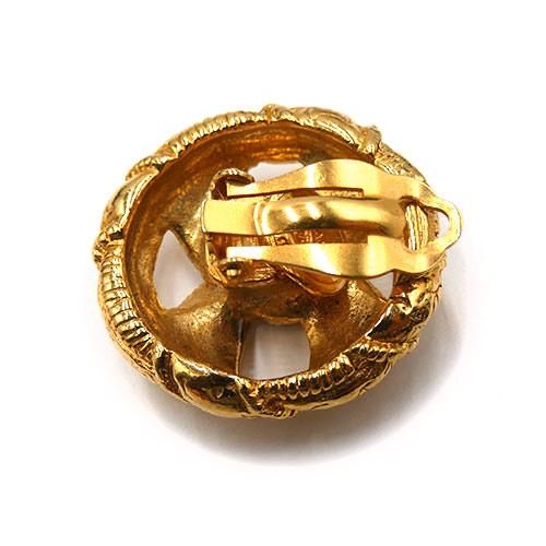 Chanel Ribbon Shape GP Gold Earrings And Earrings