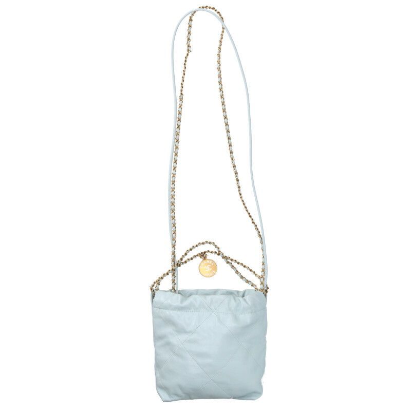 Chanel22 Leather Quilted Chain Shoulder Bag For Men