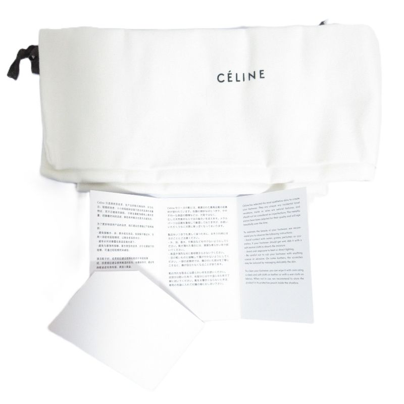 Celine Phoebe Period Knot Wedge 85 Ankle Strap Wedge Sandals 35.5 Equivalent to