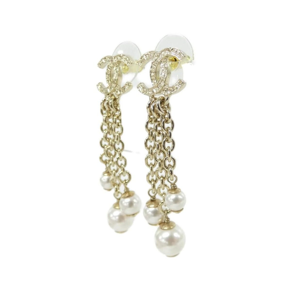 Chanel Earrings White — view 2
