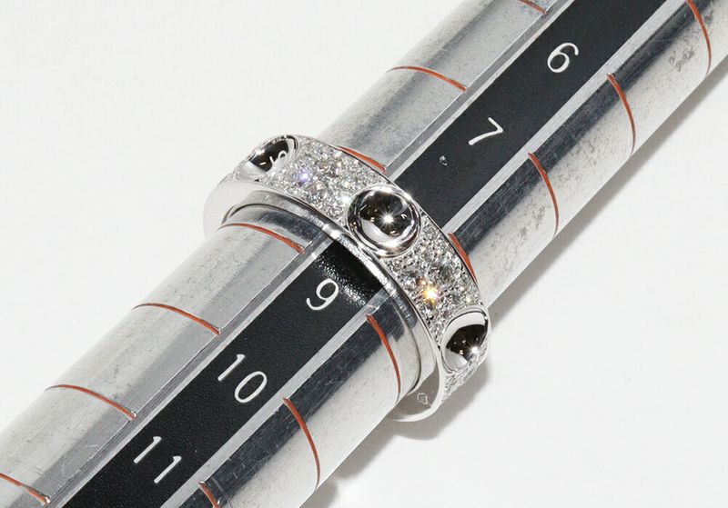 Louis Vuitton 18K White Gold Full Pavé Diamond Petite Bague Empreinte Ring