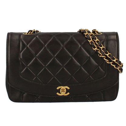 Chanel Diana 25 Chain Shoulder Bag A01164 Lambskin Women Shoulder Bag Dark