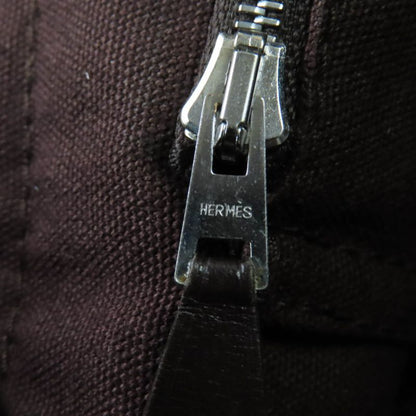 Hermes Fourre Tout MM Silver Hardware Serie Button Half Leather Use Canvas Tote