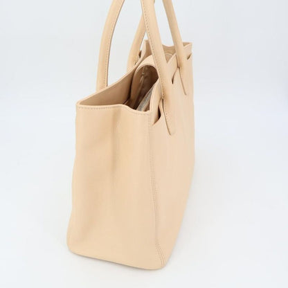 Chanel Executive Tote 2WAY Beige Gold Hardware Women's Caviar Skin Tote Bag