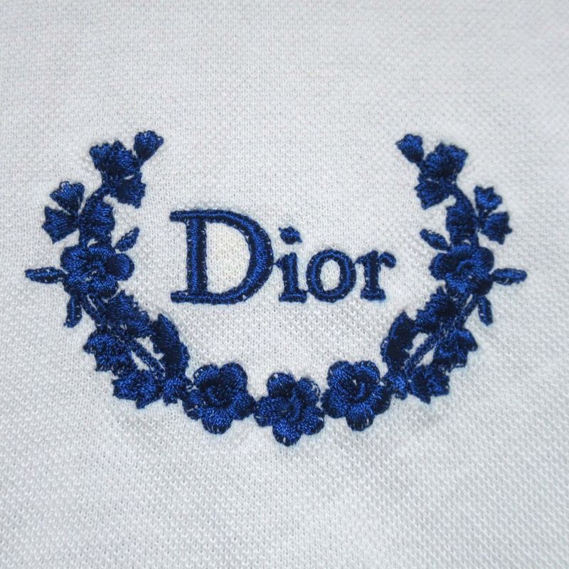 Christian Dior Galliano Period Logo Embroidery Print Short Sleeve Deer Polo