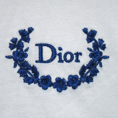 Christian Dior Galliano Period Logo Embroidery Print Short Sleeve Deer Polo