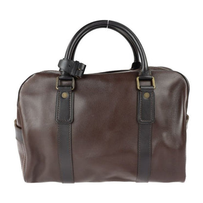 Louis Vuitton Carryall Boston Bag Leather Cafe Dark Brown Utah Travel