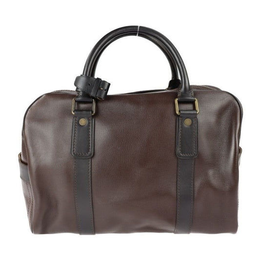 Louis Vuitton Carryall Boston Bag Leather Cafe Dark Brown Utah Travel