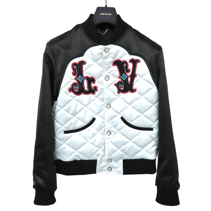 Louis Vuitton Bicolor Satin Bomba Jacket Blouson 24 AW Rm242 M 48