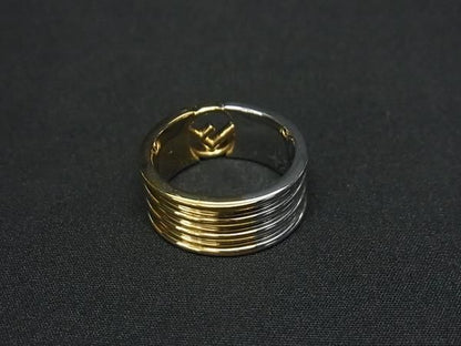 Fendi F-ids Ring Accessory Size S (approx 11) Gold And Silver Fp0200