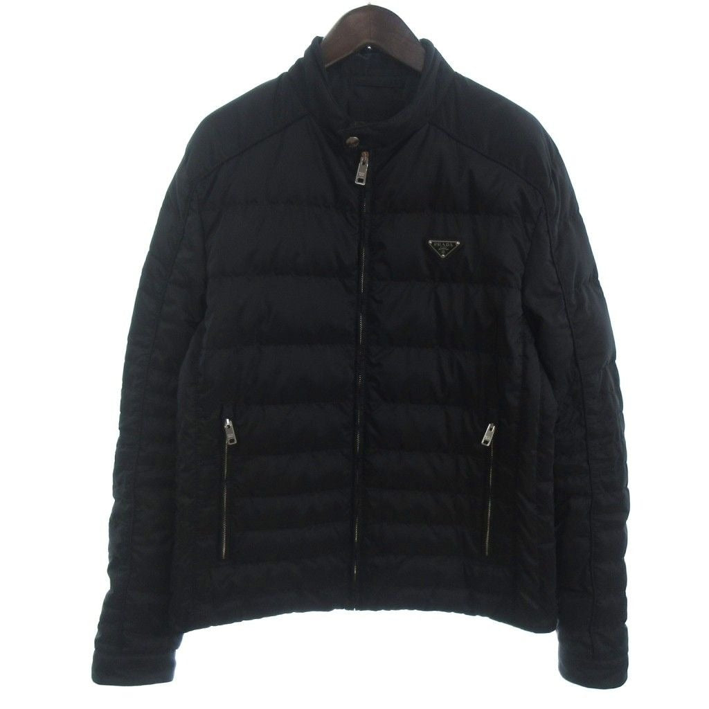 Prada Down Jacket Triangle Plate Black 52