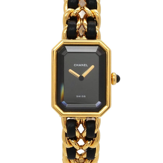 Chanel Premiere L Vintage Watch Black Gold