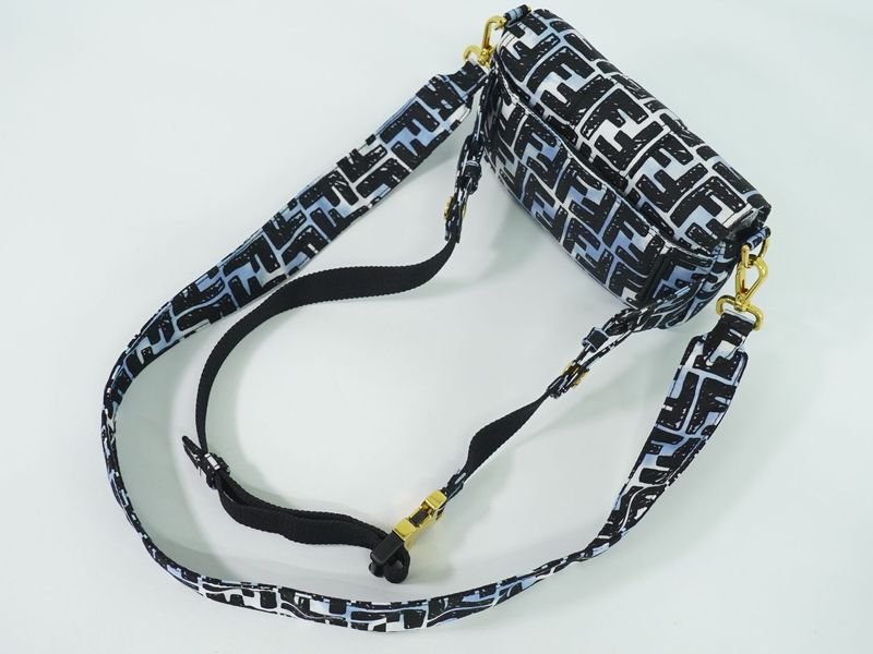 Authentic Fendi Zucca Bucket Joshua Vidas Collaboration 2WAY Shoulder Bag Belt