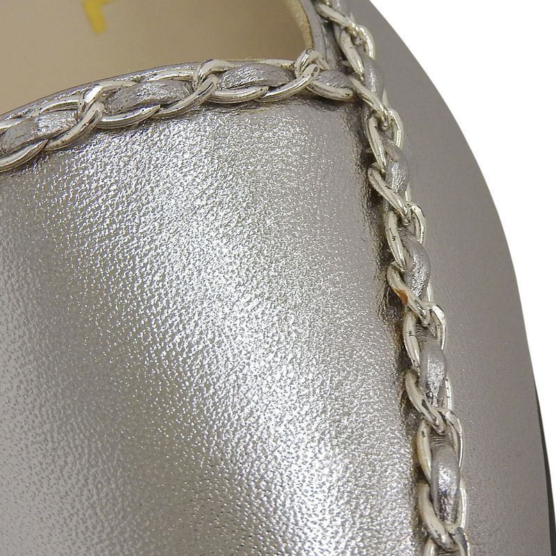 With Box Chanel Current Logo Chain-trimmed Flat Shoes Loafers 36 23cm (9.06in)