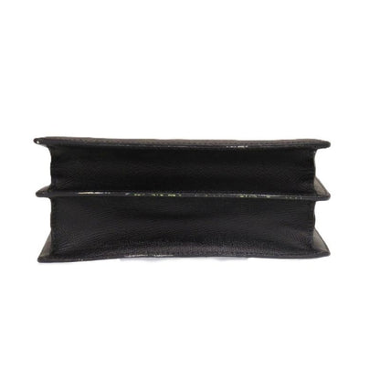 Bulgari 2way Leather Black 0428 Black Handbag Bvlgari