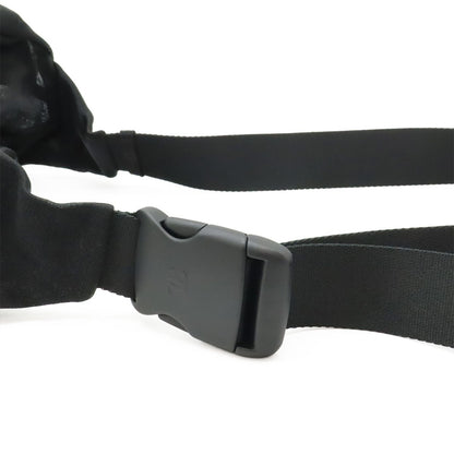 Chanel Logo Mesh Body Bag Waist Pouch Waist Bag Nylon Black Black As0425