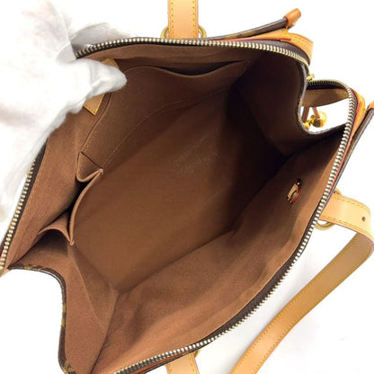 Louis Vuitton Popincourt O Monogram Leather × PVC Brown Tote Bag Gold M40007