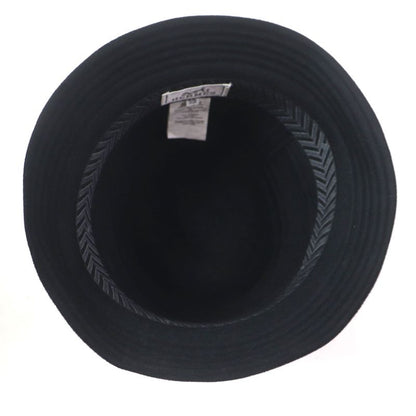 Hermes Dalton 100% Wool Chevron H Felt Hat Black 59 With Box And Storage Bag