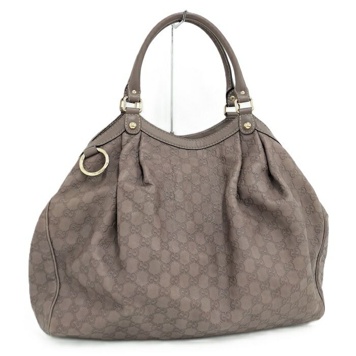 Gucci Sookie Handbag Leather Purple 211943