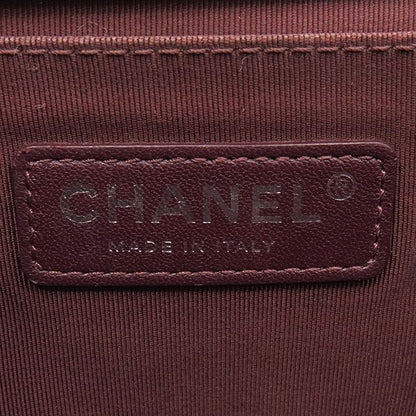 Chanel Shoulder Bag Boy Chanel Leather Navy Gunmetal Hardware Navy Blue Chain