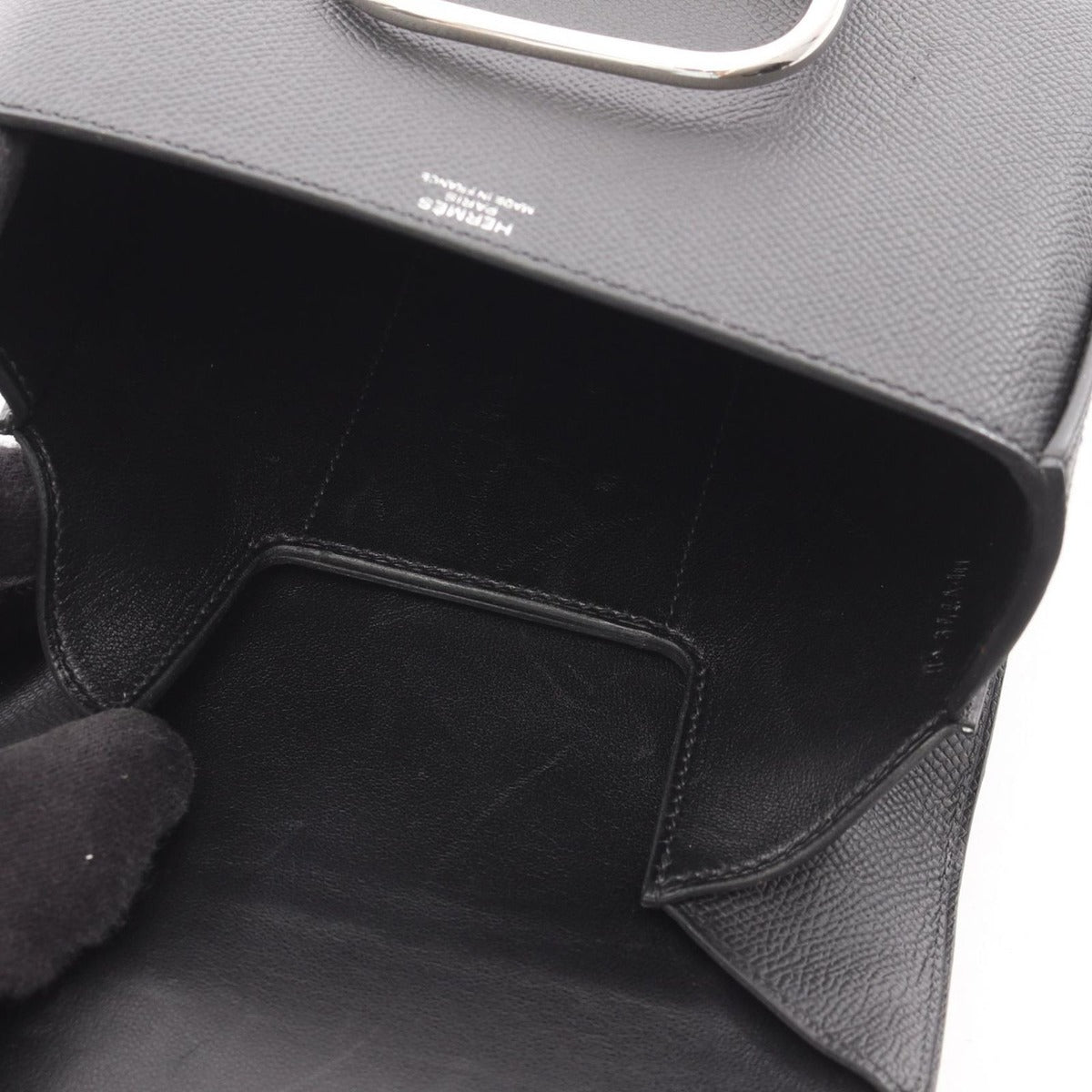 Hermes Shoulder Bag Della Cavalleria Mini Black Leather Cavalleri — view 11