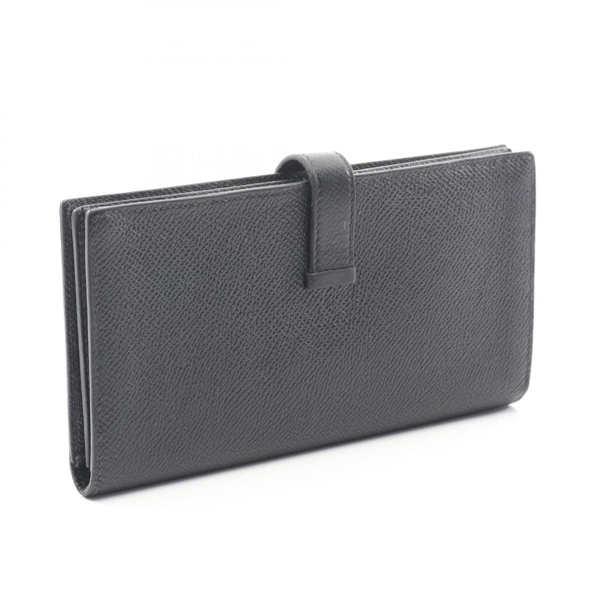 Hermes Bifold Wallet Bearn Souffle Black Leather — view 2
