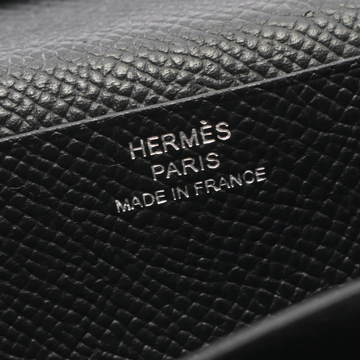 Hermes Bifold Wallet Bearn Souffle Black Leather — view 5