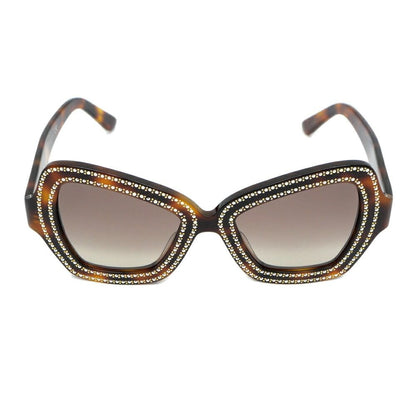 Celine Sunglasses Rhinestone Brown Silver