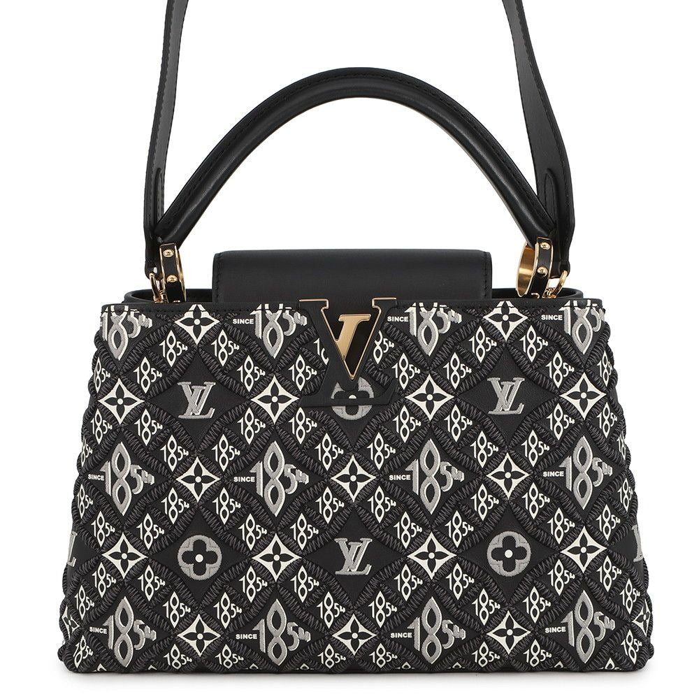 Louis Vuitton Handbag Calf Leather Capucines MM Noir Black