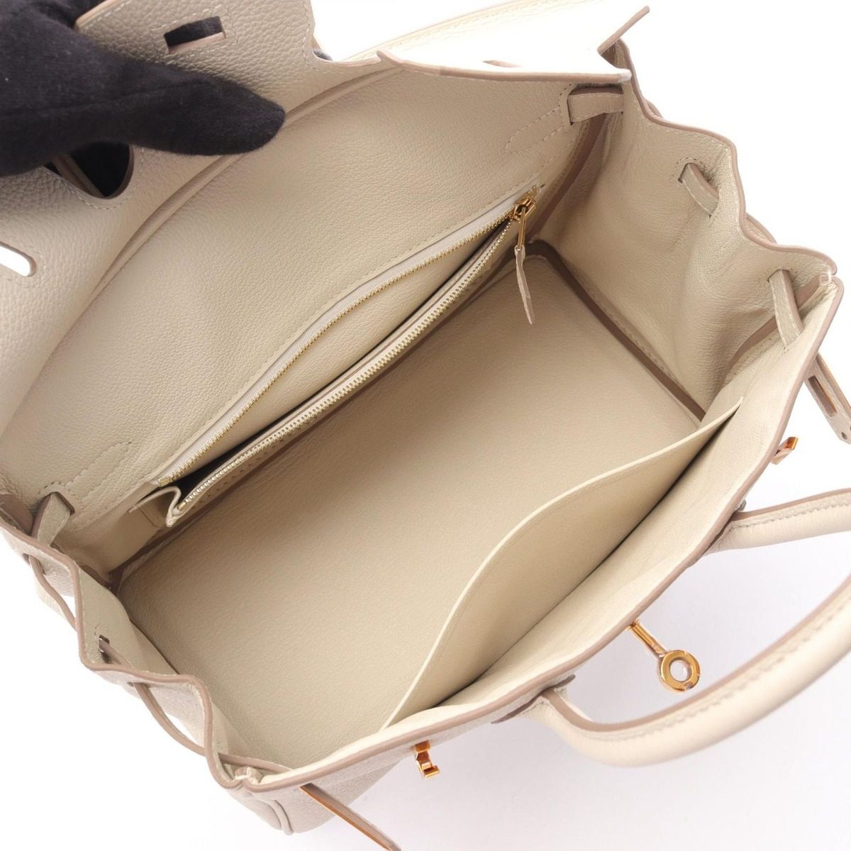 Hermes Handbag Birkin 25 Cles Leather — view 3