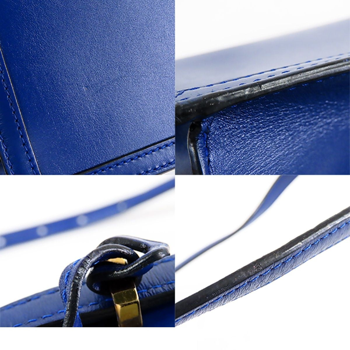 Loewe Barcelona Blue Leather Shoulder Bag 2-Way Clutch — view 6