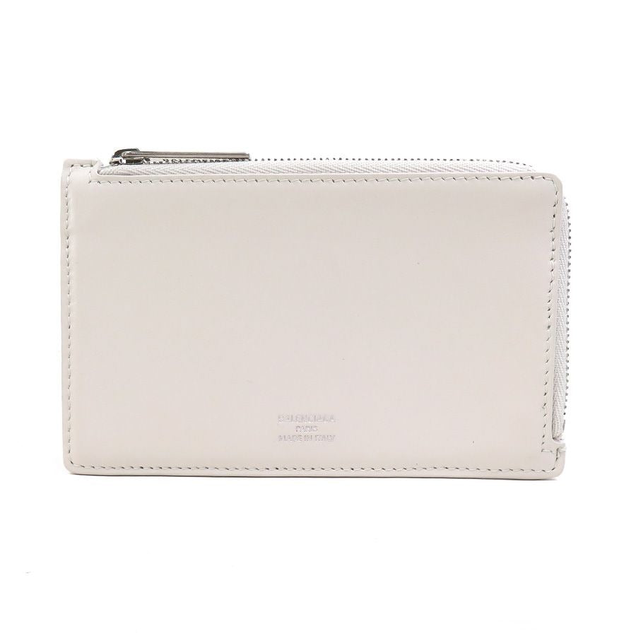 Balenciaga Card Case Leather Ivory