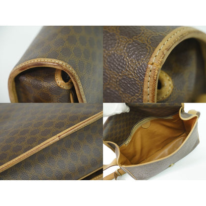 Celine Macadam Shoulder Bag Pochette Brown — view 8