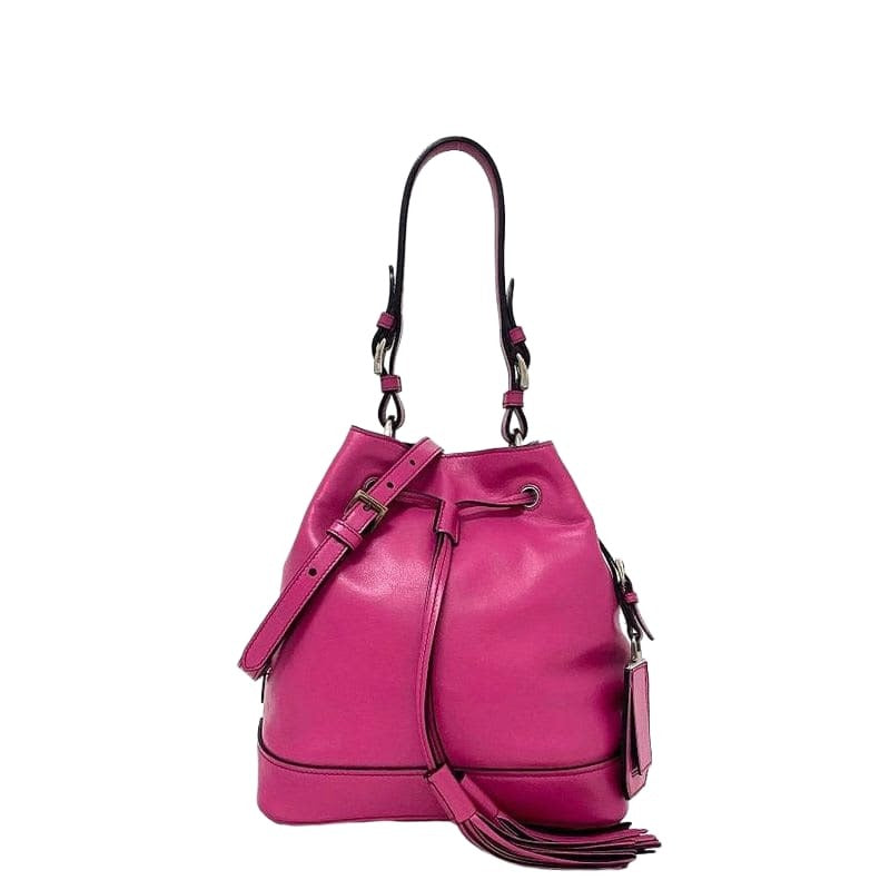 Prada Draw String 2-Way Bag Pink Fuxia Fuchsia Bn2785