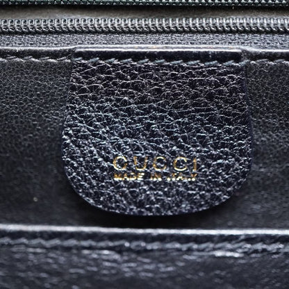 Gucci Bamboo Shoulder Hand Bag Leather Black With Strap Black 0056gucci