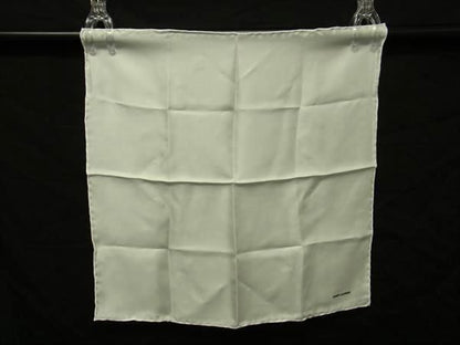Saint Laurent 100% Silk Handkerchief Scarf For Women In White Fa1168