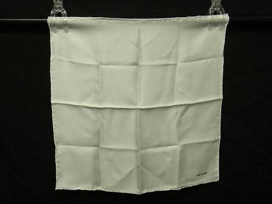 Saint Laurent 100% Silk Handkerchief Scarf For Women In White Fa1168
