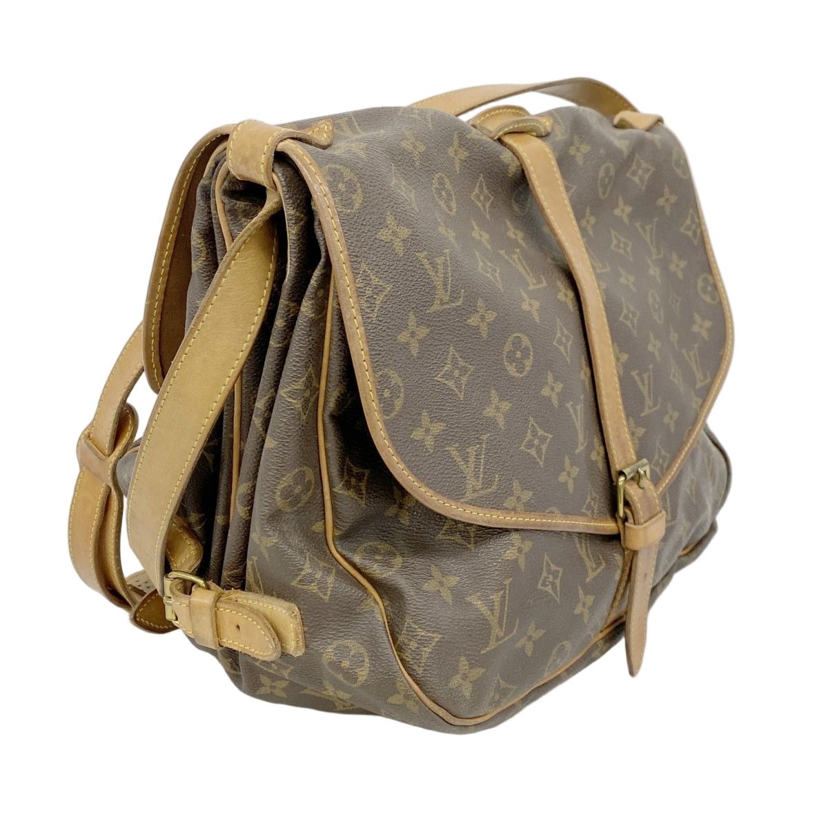 Louis Vuitton Shoulder Bag Monogram Saumur 35 Brown — view 2