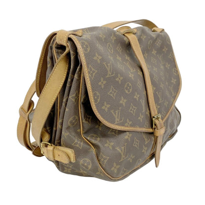 Louis Vuitton Shoulder Bag Monogram Saumur 35 Brown — view 2