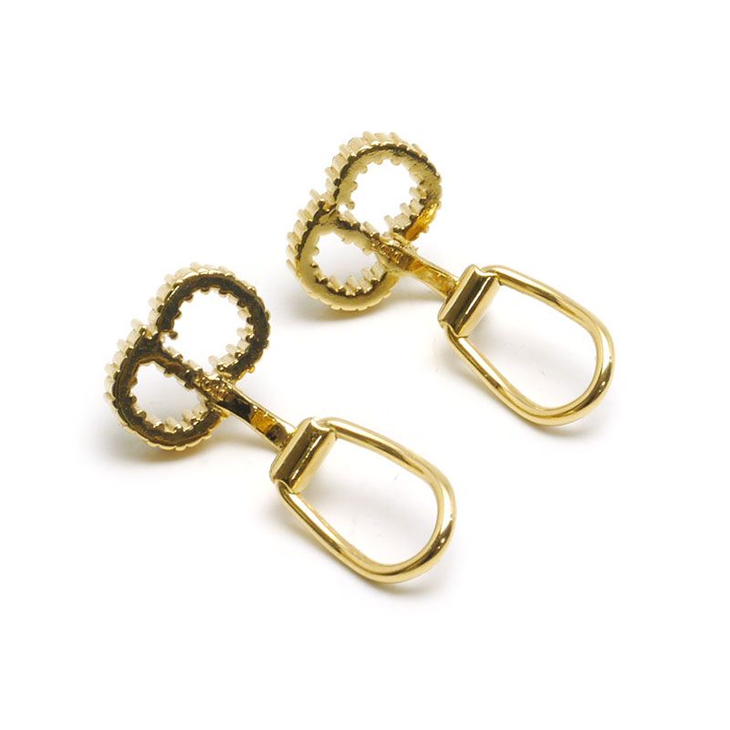 Dior Christian Dior CD Logo Earring Plated Gold Color *no Silicon Earring Back