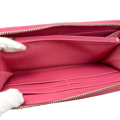 Chanel Long Wallet Long Zip Round Wallet Ap1590 Matelasse Lambskin Coco Mark