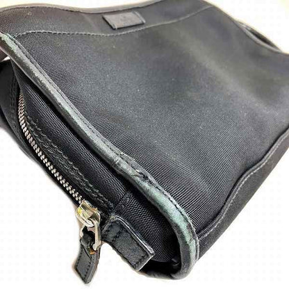 Gucci 203998 Black Canvas And Leather Bag Second Bag Men's