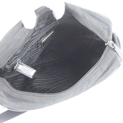 Prada Tessuto Nylon Triangle Logo Leather Shoulder Bag Crossbody Messenger