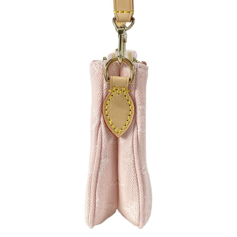 Louis Vuitton Shoulder Bag Monogram Denim Pochette Liv M14159 Washed Pink