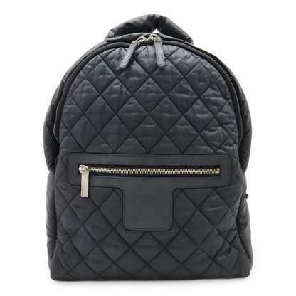 Chanel Cocococoon Backpack Rucksack Sac Daypack Quilted Nylon Leather Black