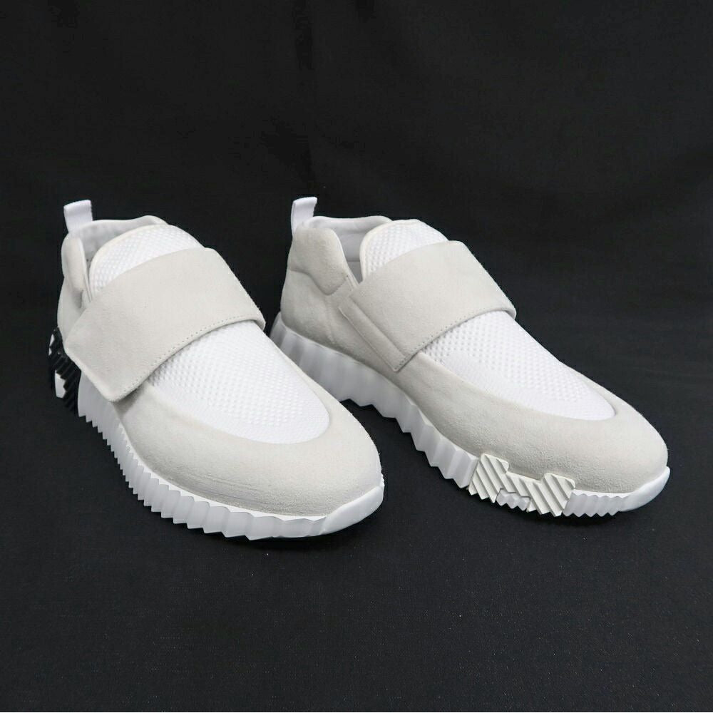 Hermes Bouncing Velcro Sneakers 38 White Beige — view 2