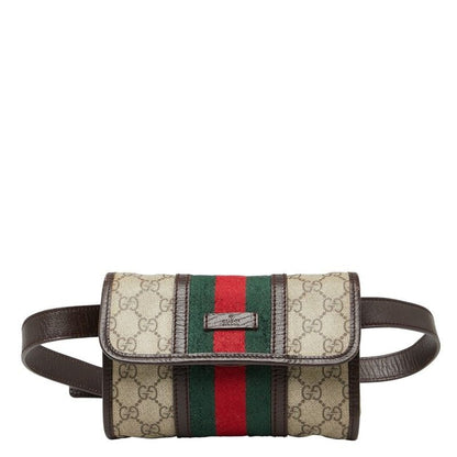 Gucci Sherry Line GG Supreme Body Bag Waist Beige Multicolor